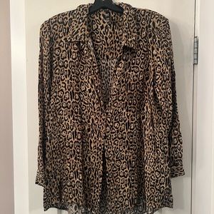 Zara animal print button down